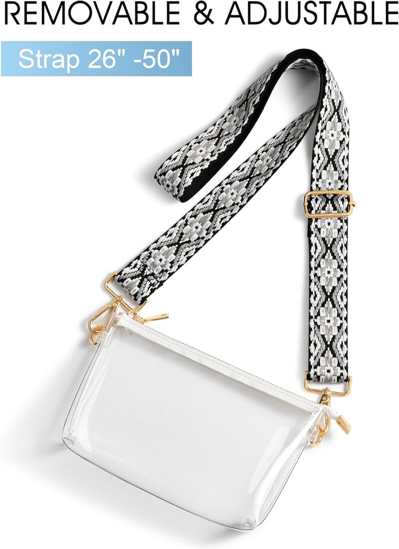 Vosturdy Store Clear Purse for Women, Small Clear Bag for Stadium Events, Crossbody Handbag for Concert, Party, Sport Fans - Image 3